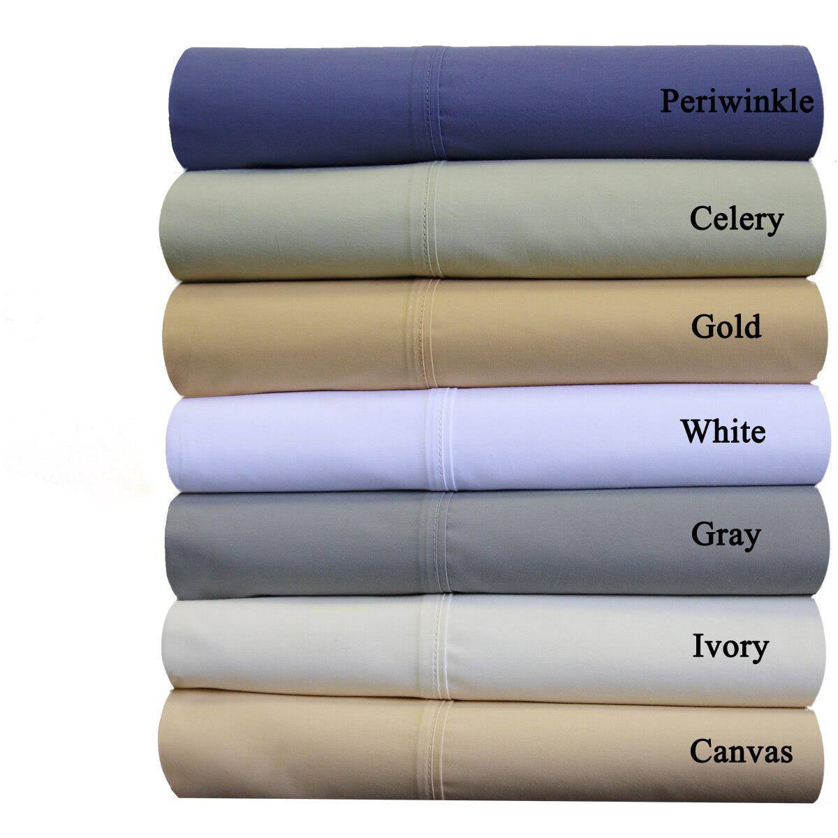 White Percale Sheets California King Z756