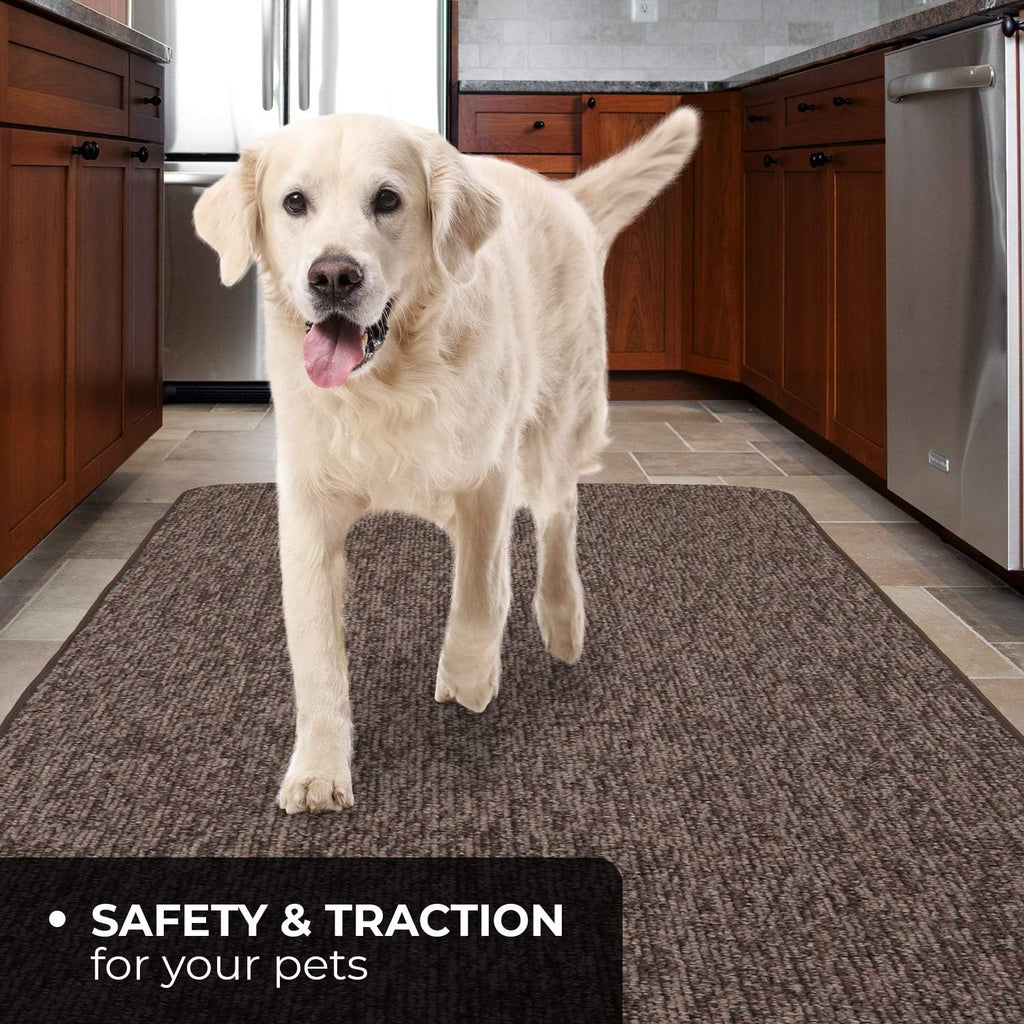 Skid-Resistant Carpet Runner Pebble Gray 20 Feet X 27 Inches H41824