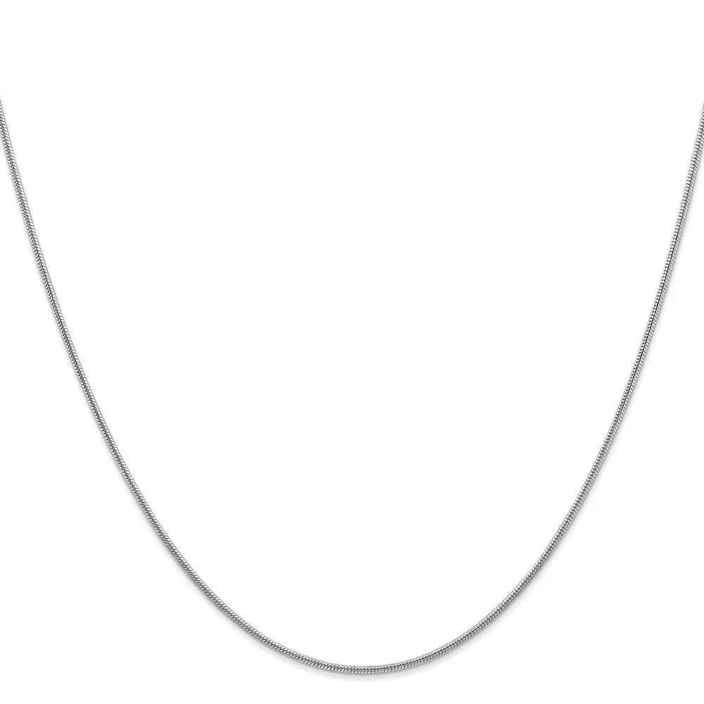 14K White Gold Snake Chain Necklace 18" S6743