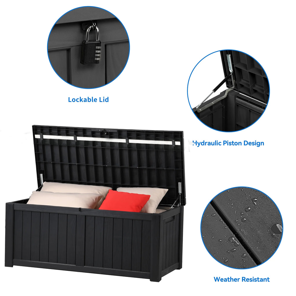 Waterproof Heavy Duty Large Plastic Deck Box Q2530