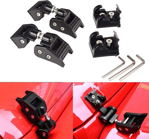 1 Pair Black Aluminum Hood Latches Y665915