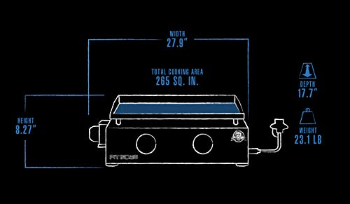 Black 2-Burner Tabletop Griddle T993361