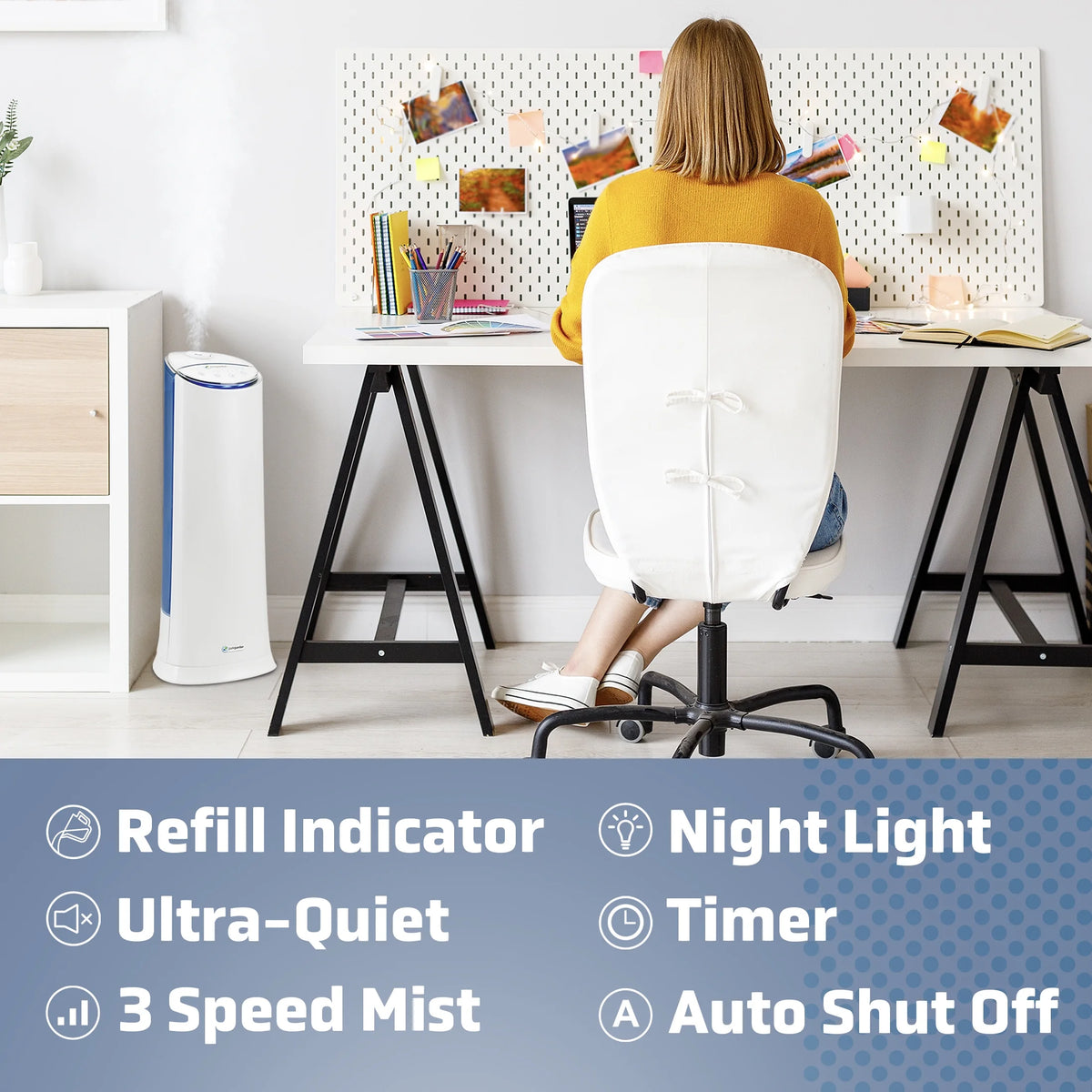 1.5 Gallon Warm and Cool Mist Ultrasonic Humidifier Y811176