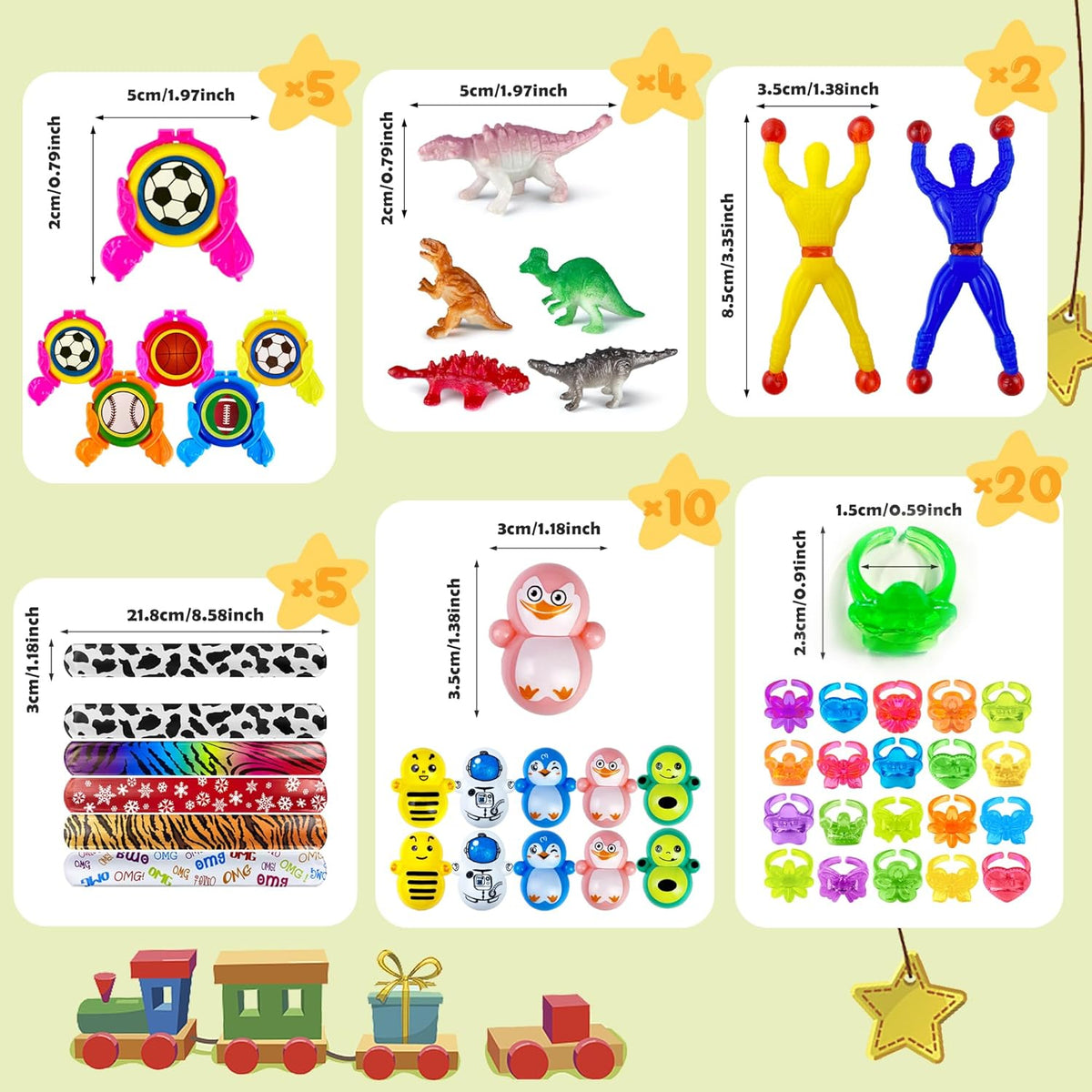 80PCS Party Favors Toy Assortment Bulk Toys T305
