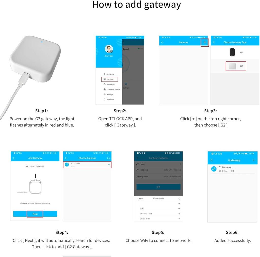 Smart Door Lock with Wi-Fi Gateway H66588