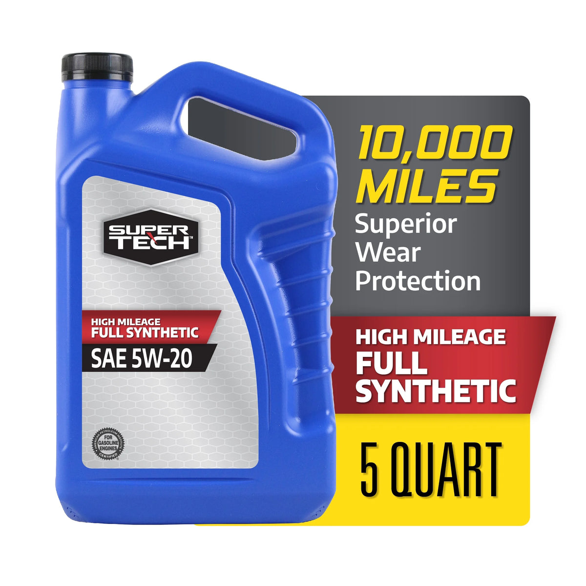 5W-20 Full Synthetic Motor Oil, 5 Quarts H958549