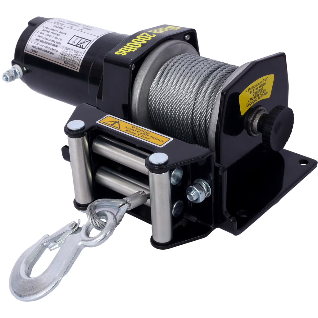 2000lb 12V Electric Winch with Steel Cable D791