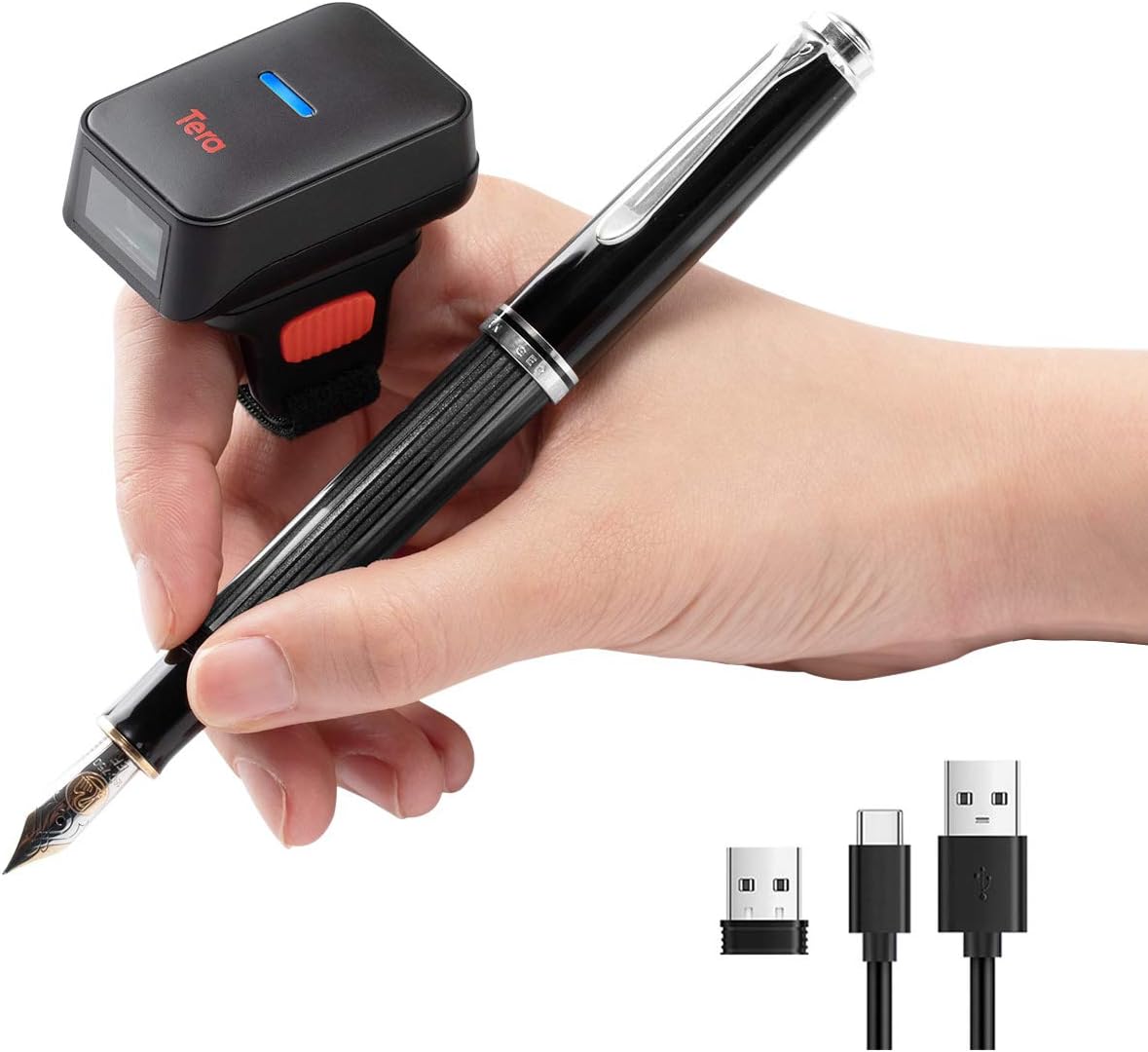 Wireless Ring Barcode Scanner with Bluetooth U720052