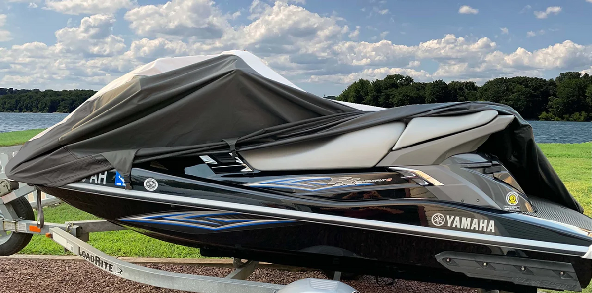 Black/Grey Jet Ski Watercraft Cover U826