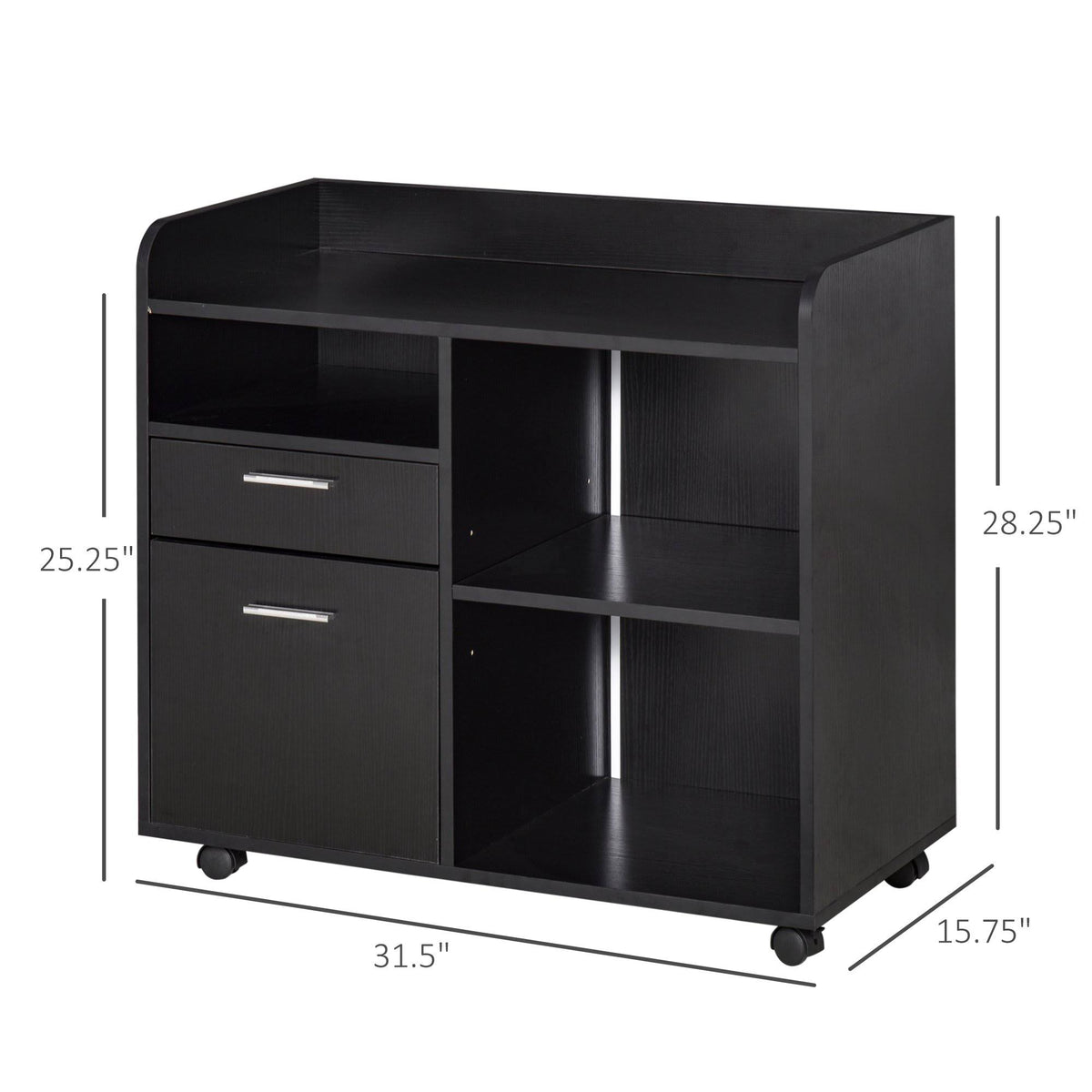 Multipurpose Filing Cabinet Printer Stand with 2 Drawers Y542