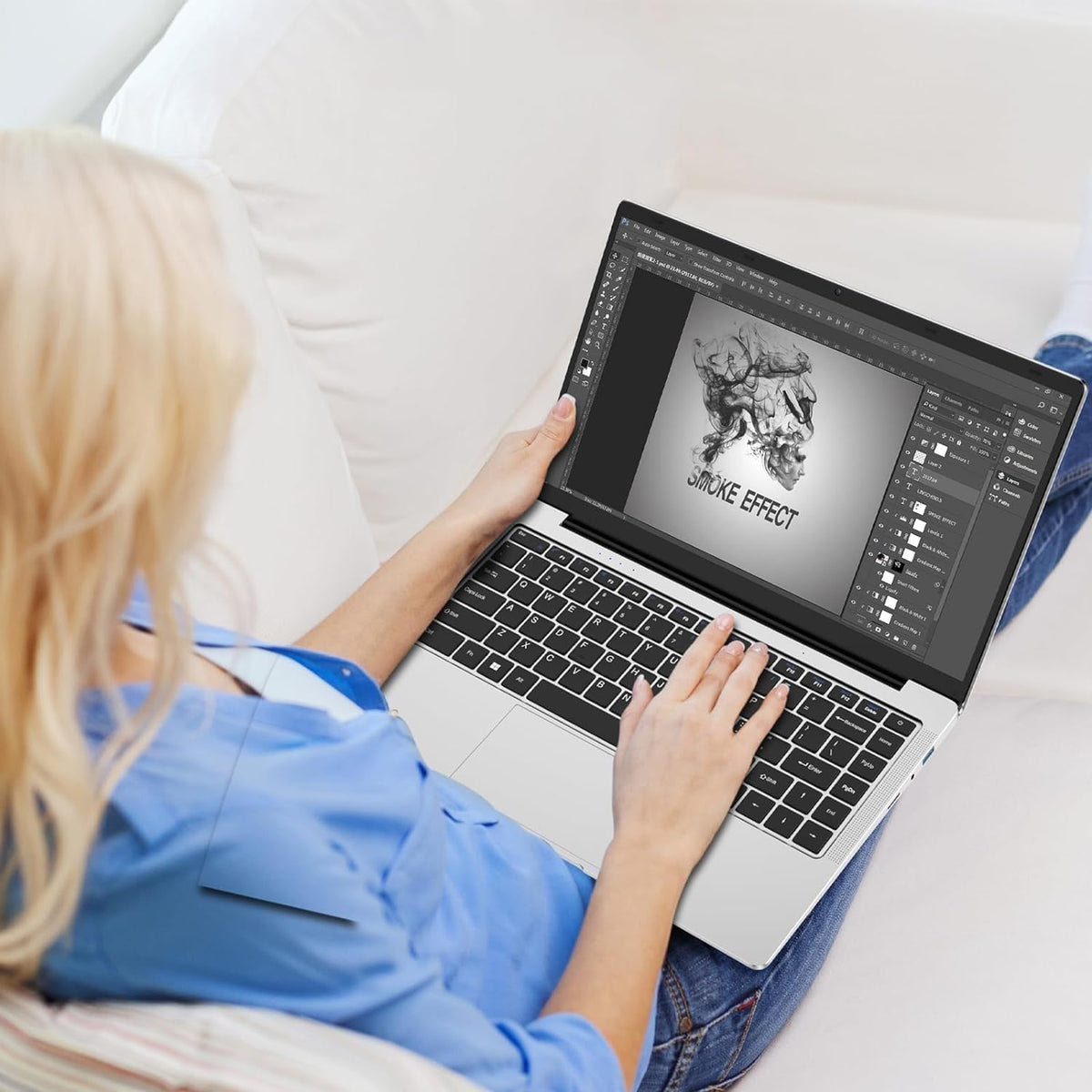 14.1" FHD IPS LCD Windows Laptop Computer, 8GB DDR4 RAM, 512GB M.2 SATA SSD, Intel Celeron J4105 Processor V44683