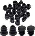 12.5mm Round Black Plastic End Cap Pack of 2 F856