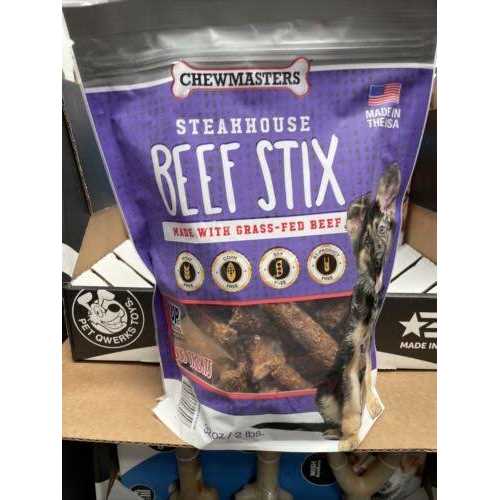 Chewmasters Steakhouse Beef Stix Dog Treats J9338