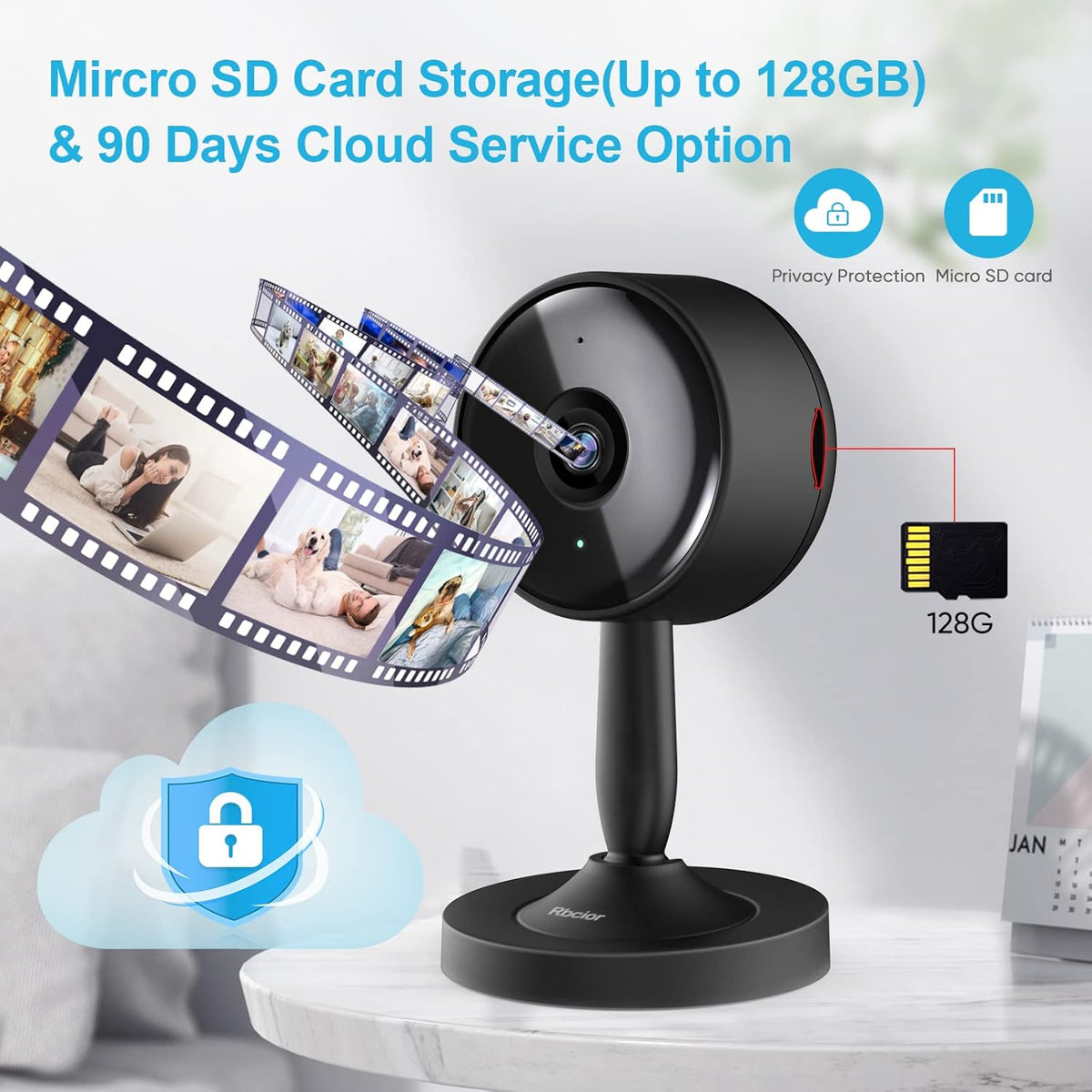 2PCS 1080P Indoor WiFi Security Camera with 2-Way Audio N490995