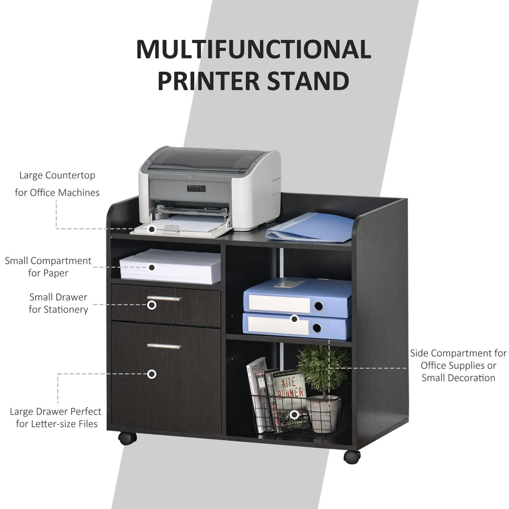 Multipurpose Filing Cabinet Printer Stand with 2 Drawers Y542
