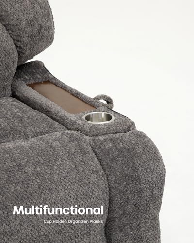 Oversize Power Lift Recliner with Heat & Massage, Cream J126705