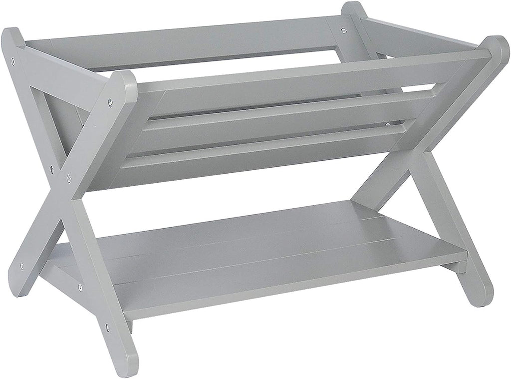 Kids Book Caddy with Shelf, White O75581
