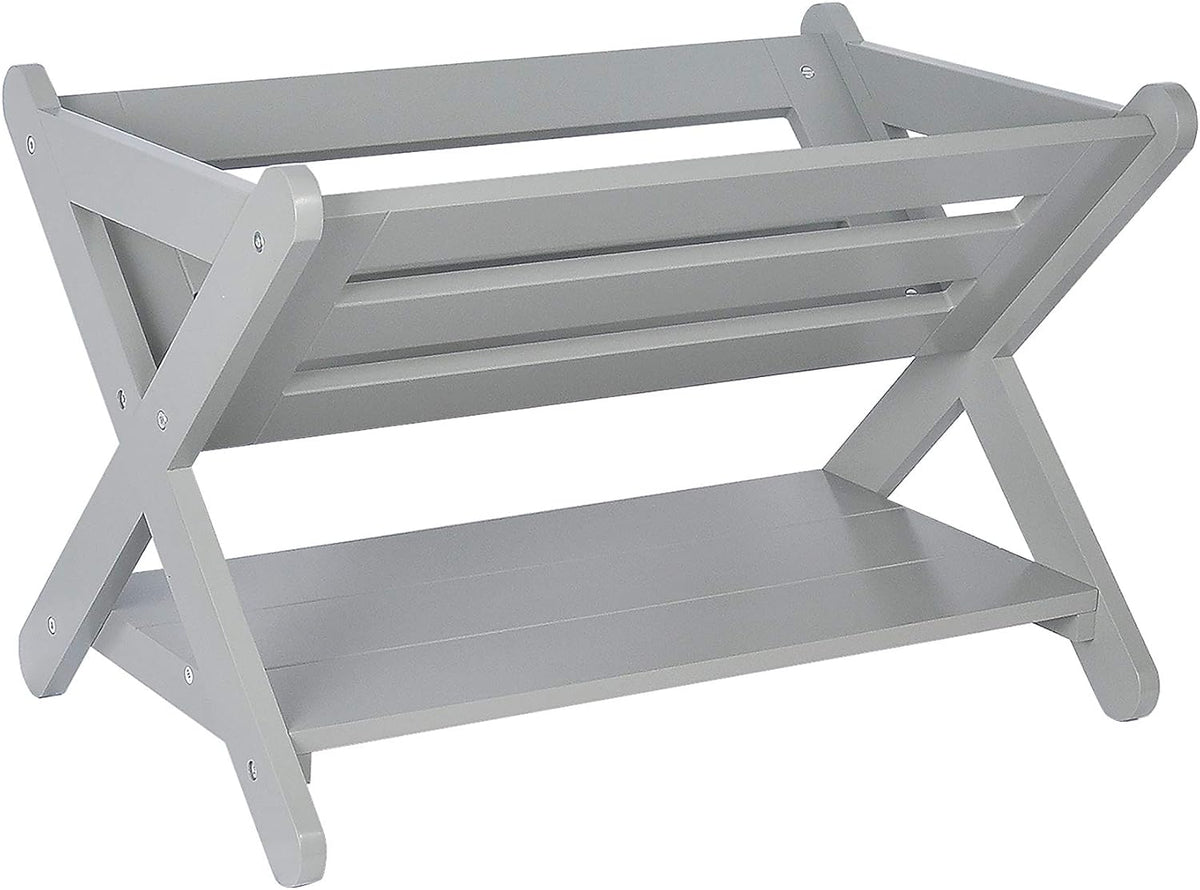 Kids Book Caddy with Shelf, White O75581