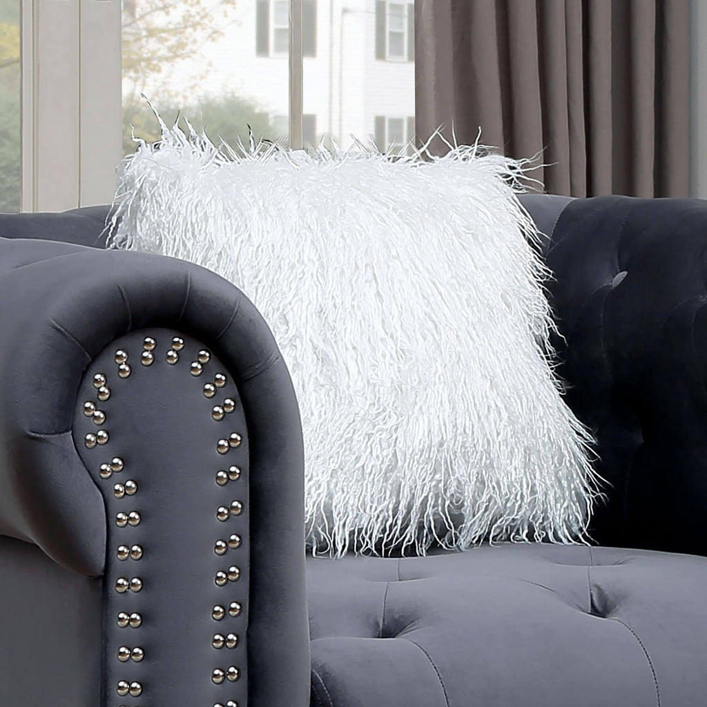 Black Tufted Fabric Chair B751