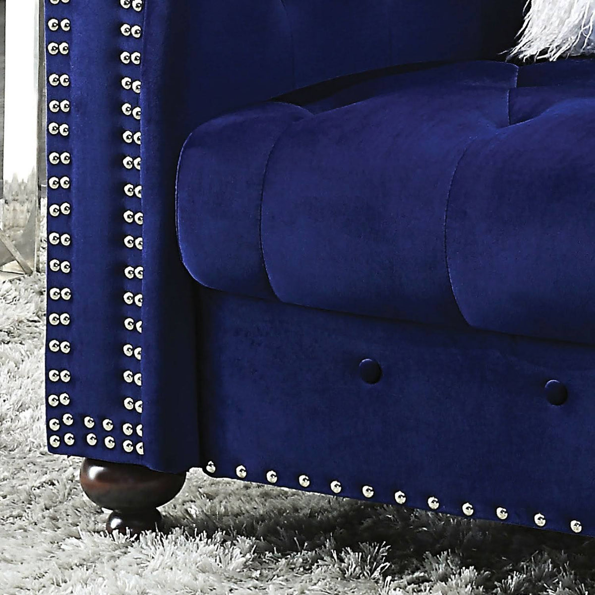 Black Tufted Fabric Chair B751