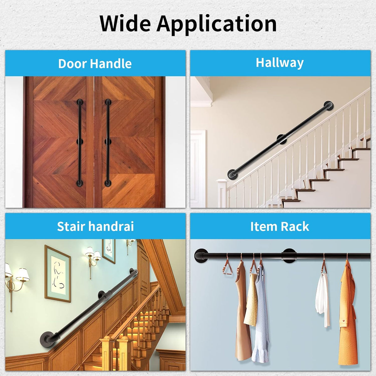 Wall Handrail 7FT/210CM 1.25 Inch Galvanized Pipe G856387