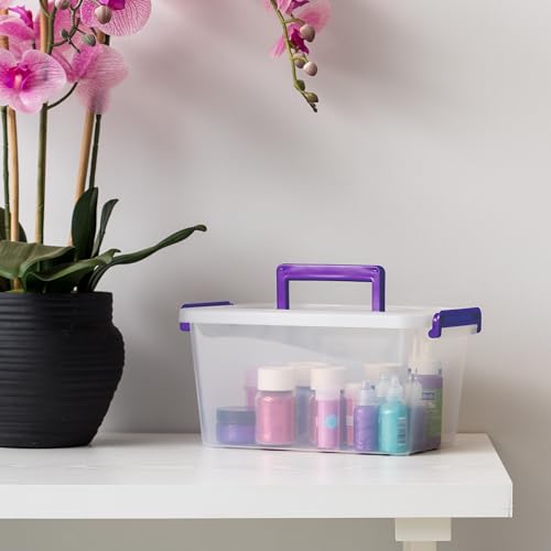 6 Pack Clear Plastic Storage Bins with Lids T790