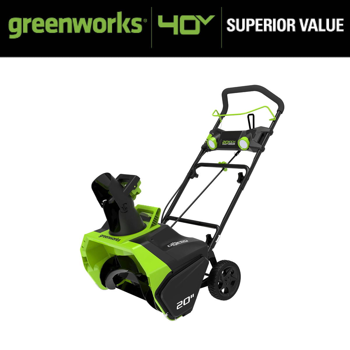 40V 20-inch Cordless Brushless Snow Blower with 4.0 Ah Battery and Charger Z520266