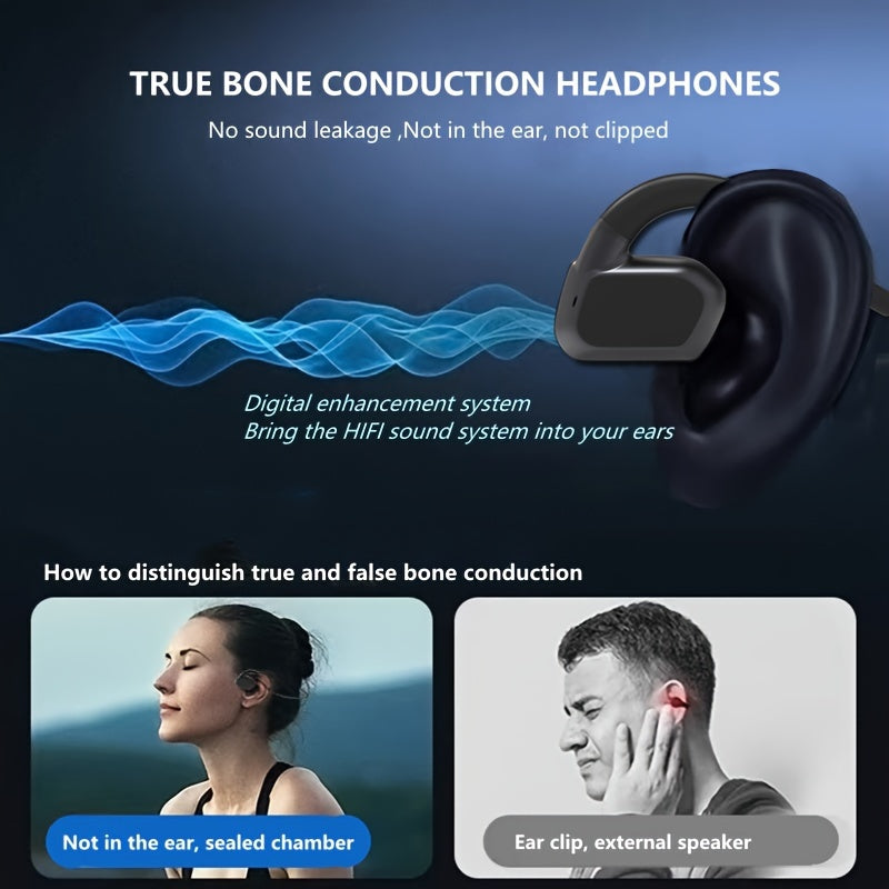 Bone Conduction Headphones Wireless 5.3 32G Memory Waterproof Swimming Headphones S428