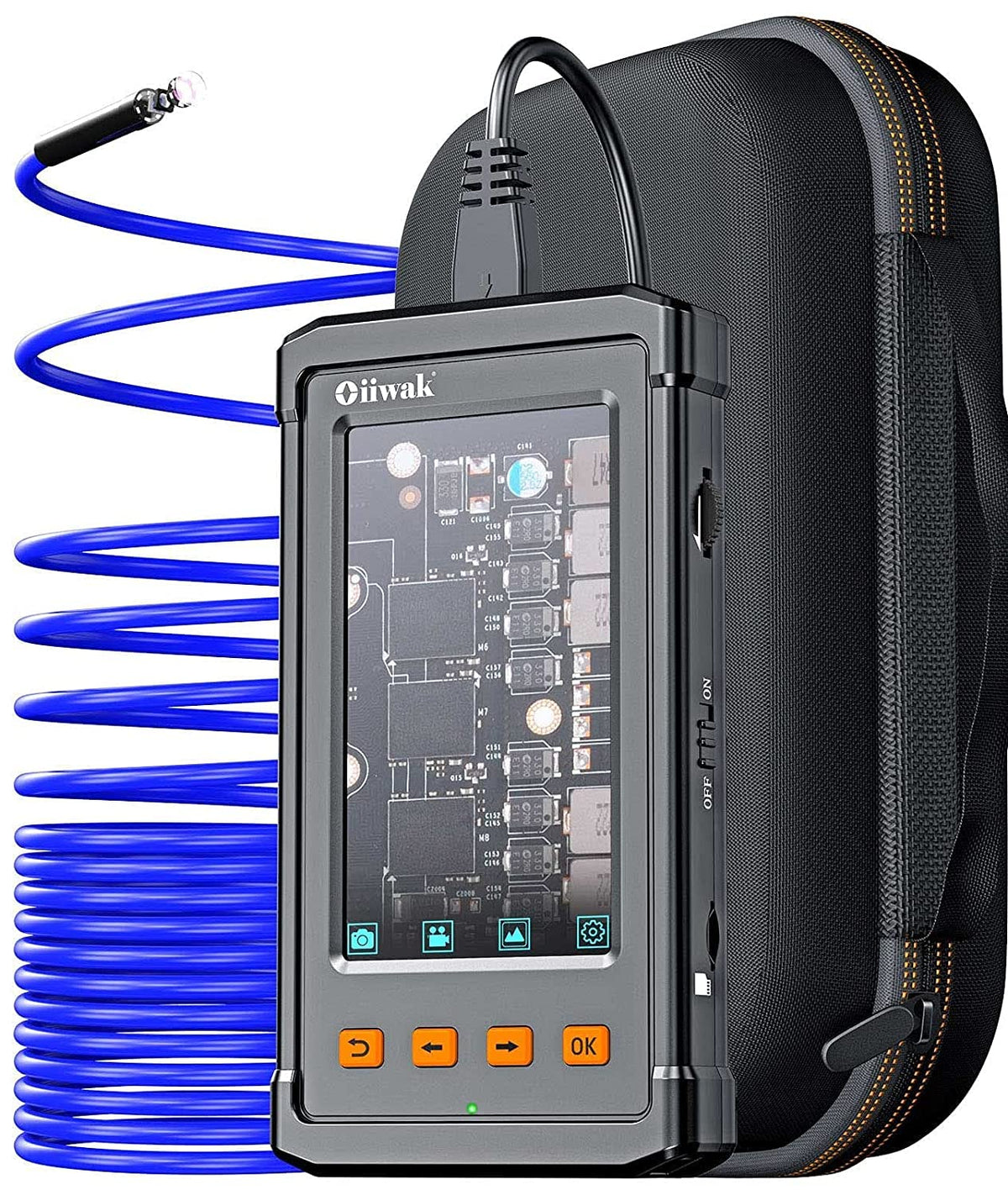 50FT Waterproof Industrial Endoscope Camera with 6 LED Lights A6226