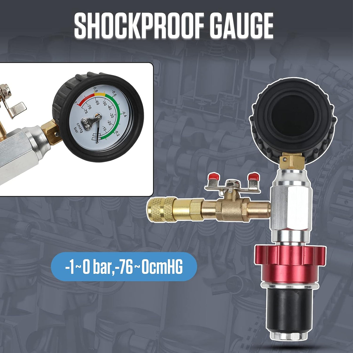 Coolant Vacuum Refill Tool Kit with 4 Sizes of Adapters L28807