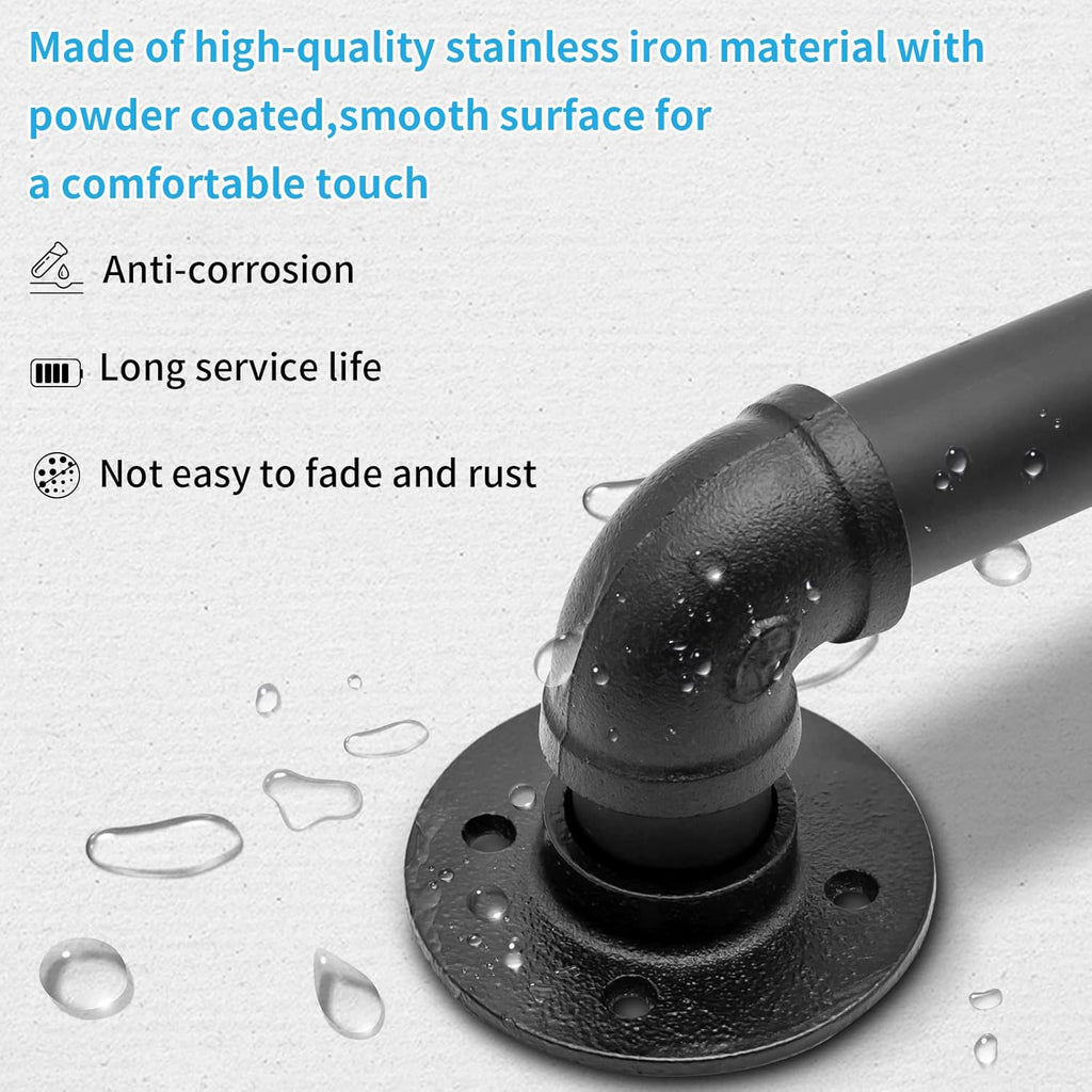 Wall Handrail 7FT/210CM 1.25 Inch Galvanized Pipe G856387