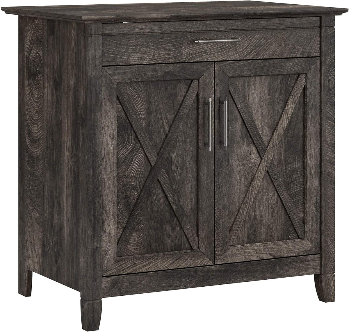 Cape Cod Gray Secretary Desk with Keyboard Tray and Storage Cabinet Y4655