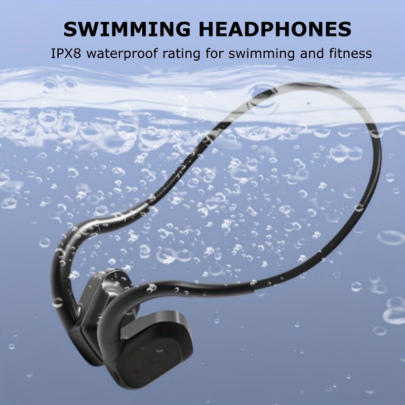 Bone Conduction Headphones Wireless 5.3 32G Memory Waterproof Swimming Headphones S428