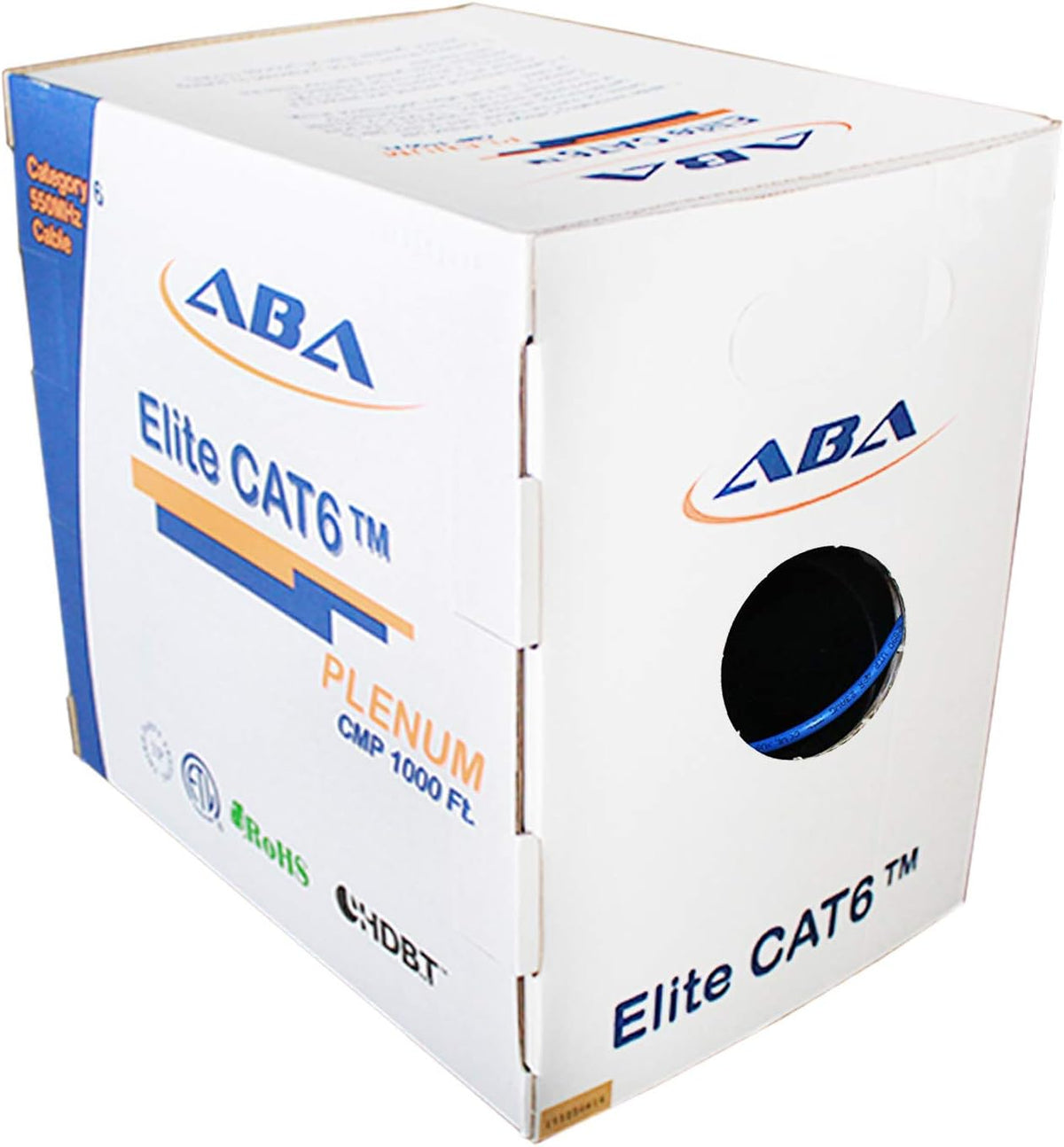 Green Plenum Ethernet Cable 1000ft UTP 23AWG Solid Bare Copper Y323