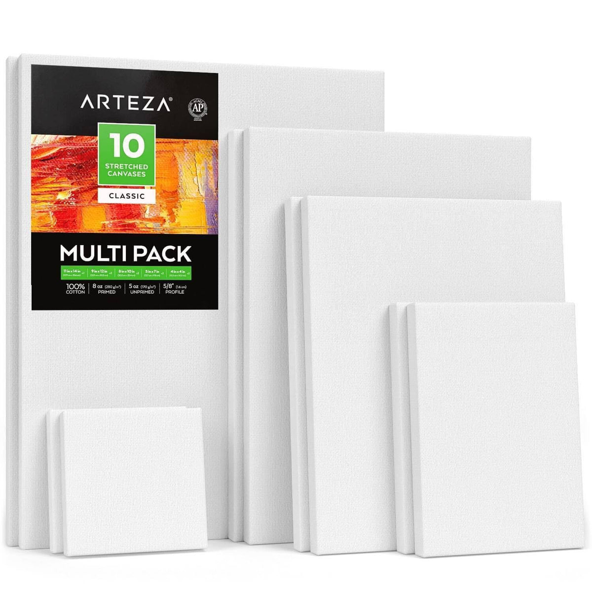 Stretched Canvas Multi-Pack 4x4 in to 11x14 in 5 Sizes M677137
