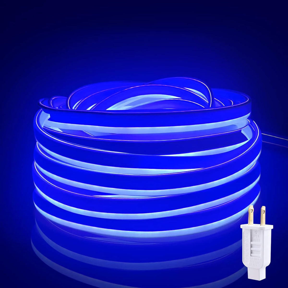 Neon Rope Lights 50ft/15m 110V Daylight White LEDs Waterproof Flexible Connectable X999