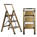 5 Step Aluminum Folding Ladder with Anti-Slip Wide Pedal K378327