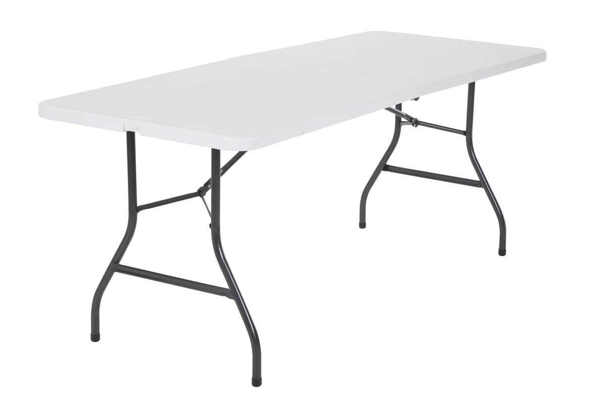 6 Foot Folding Table White Speckle J3301