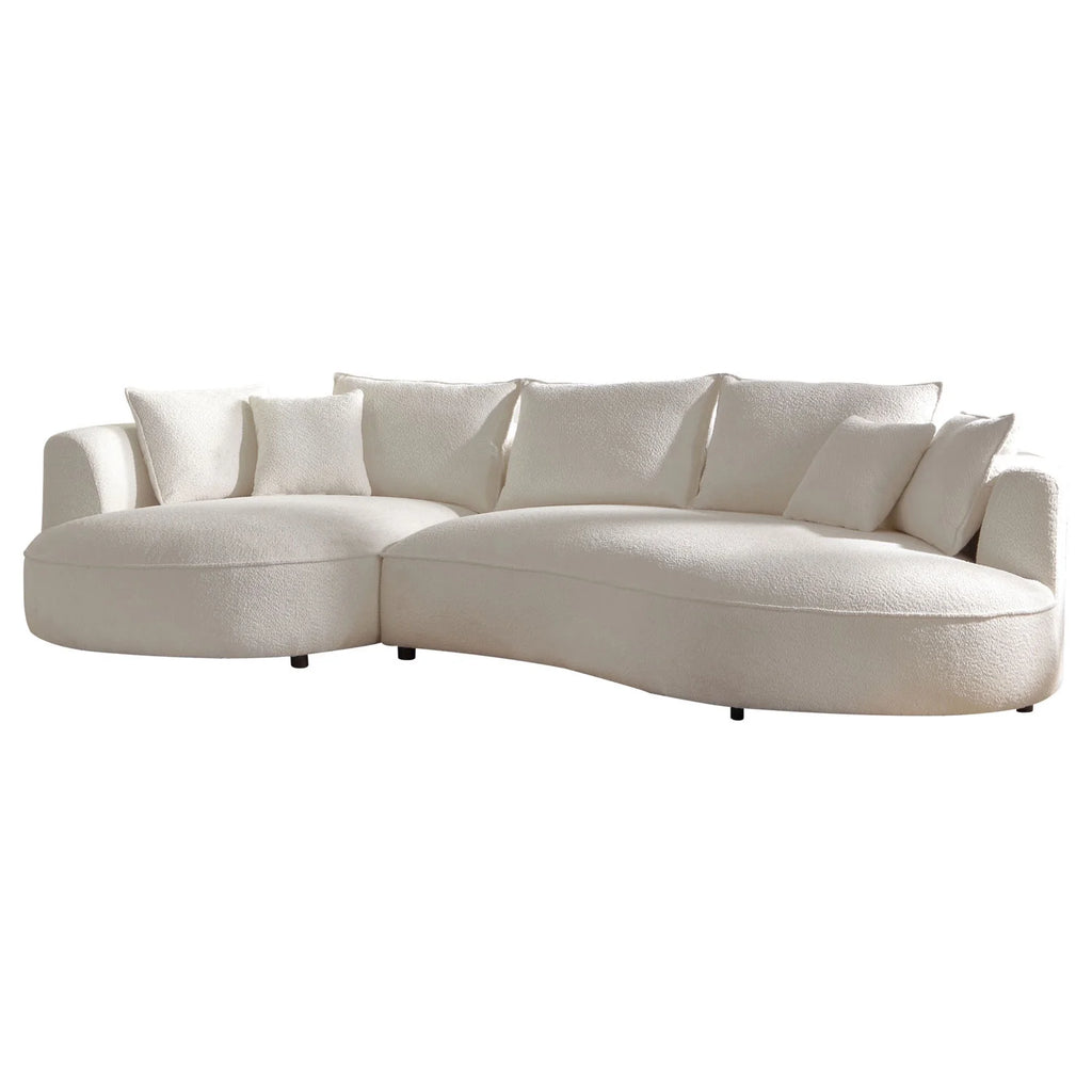 Modern Vintage Velvet Sectional Sofa with Chaise B920
