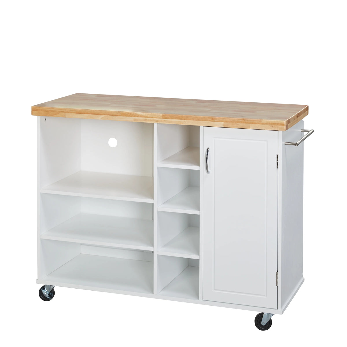 White Microwave Kitchen Cart W566292