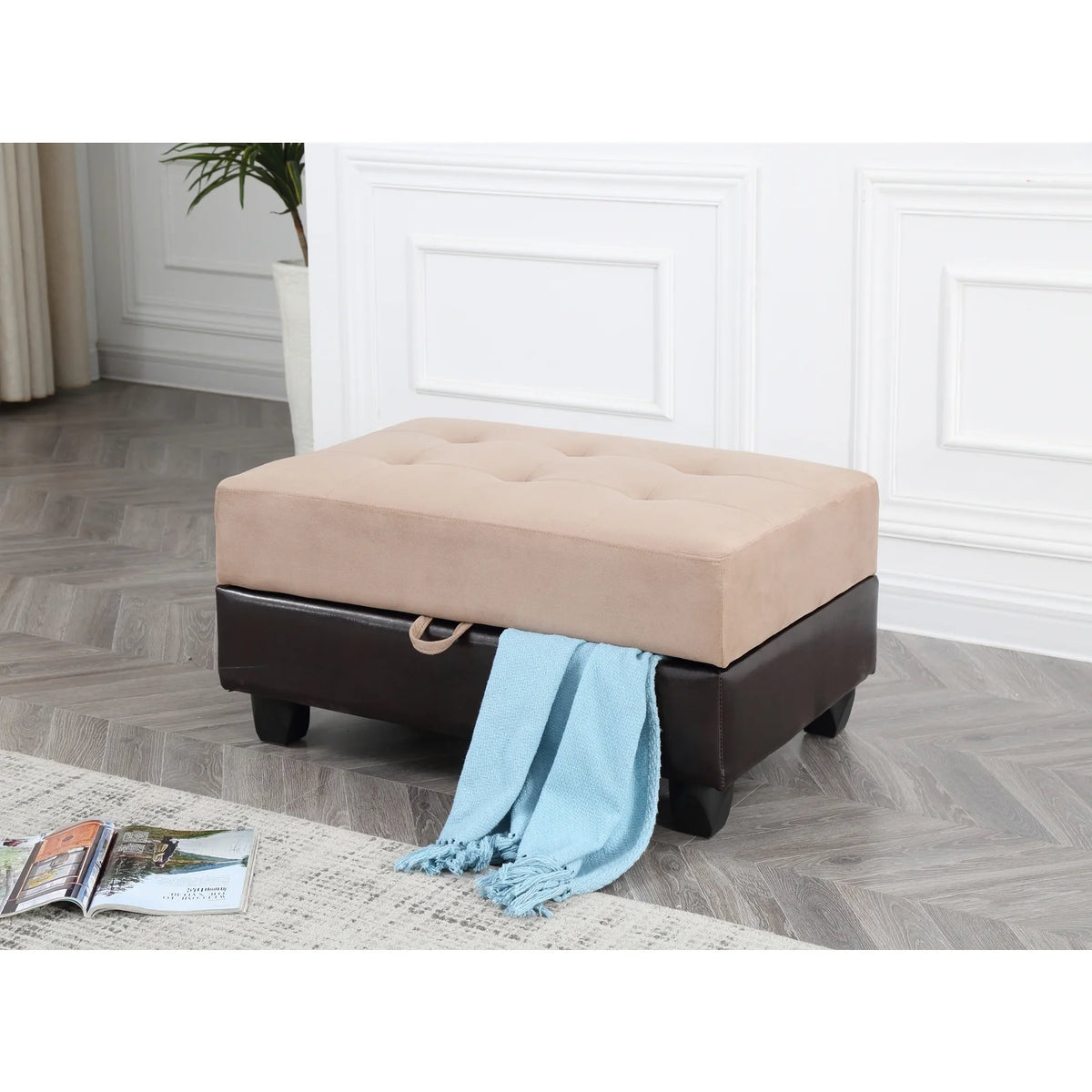 Microsuede Ottoman A776