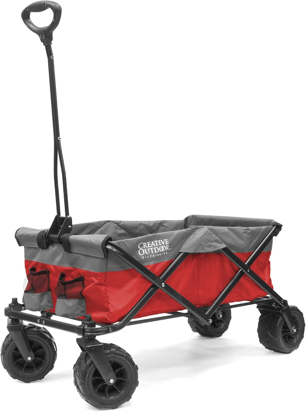 Red Collapsible Folding Wagon Cart V5243