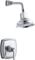Polished Chrome Shower Valve Trim with Lever Handle and 2.5 gpm Showerhead T981545