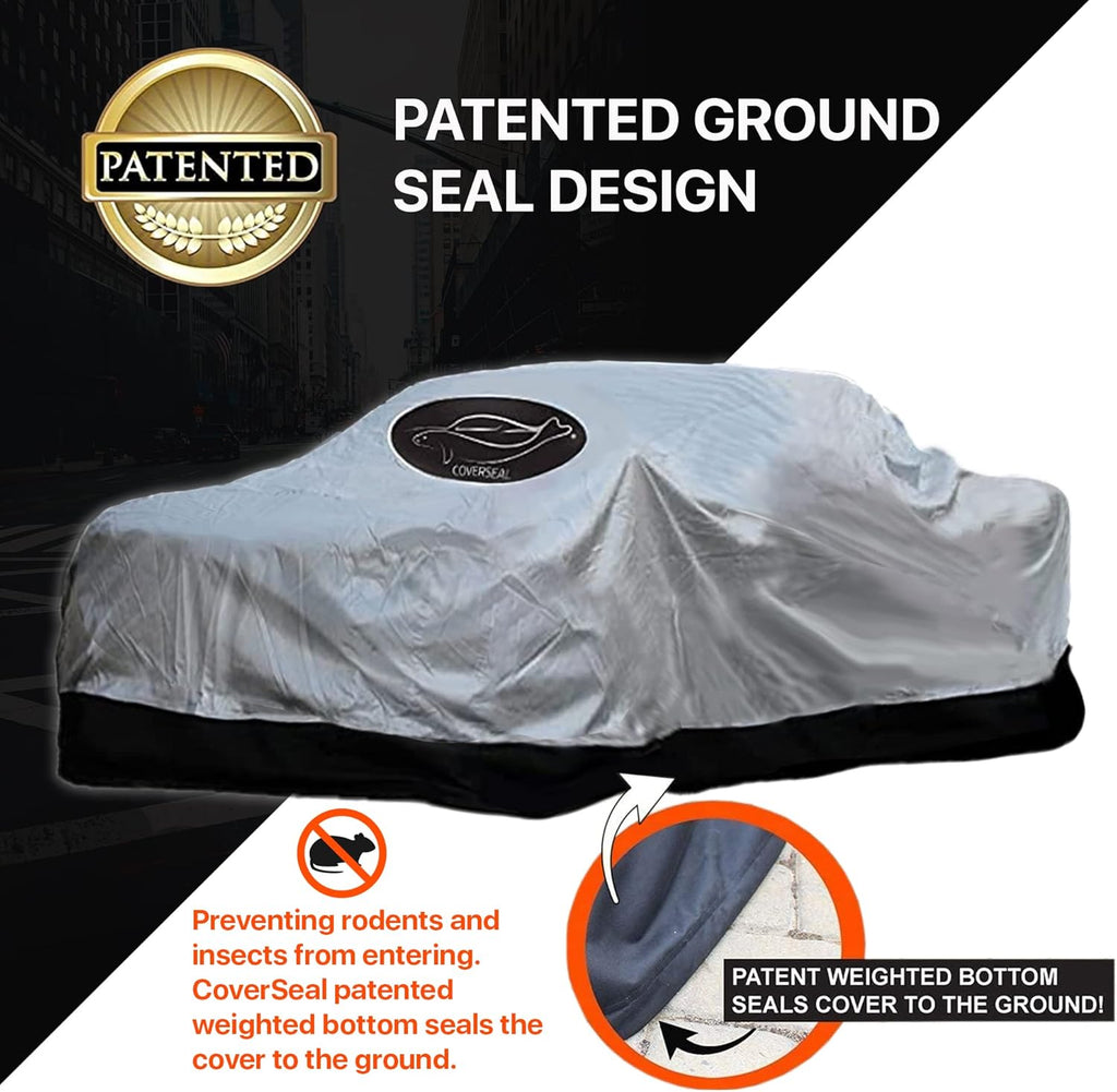 Heavy Duty Long Bed Truck Cover with Weighted Ground Conforming Apron Seal, 260" L x 80" W x 80" H P79331