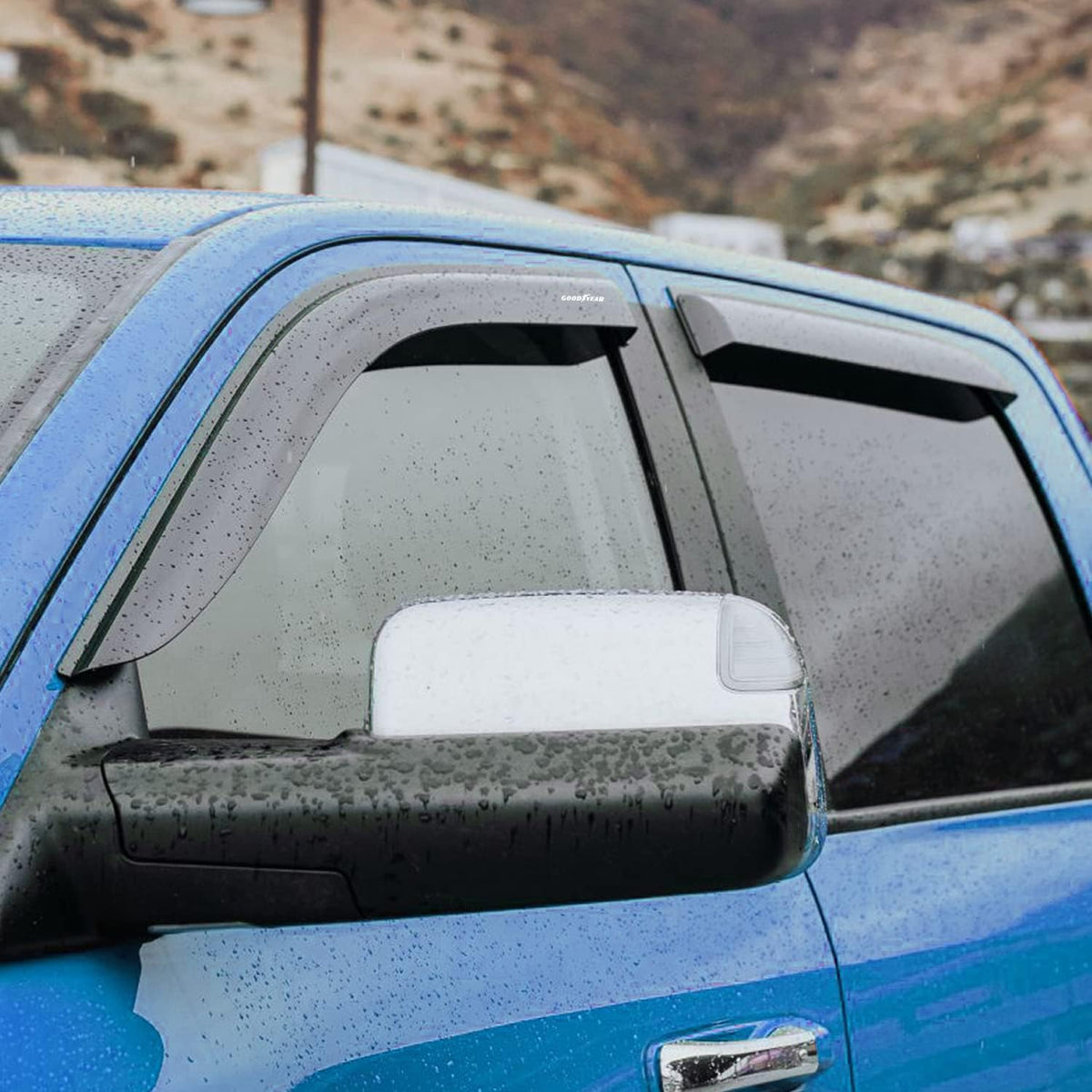 Shatterproof Side Window Deflectors for Dodge RAM 2500 3500 2019-2022 Crew Cab, 4pcs H43679