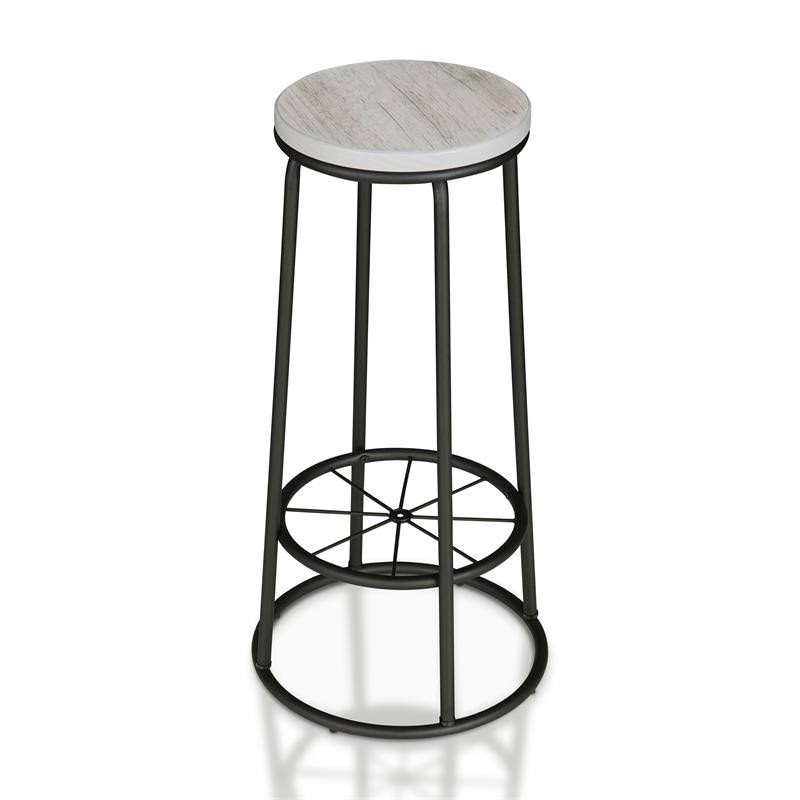 Metal Frame Bar Stool in Coaster White (Set of 2) Z847541