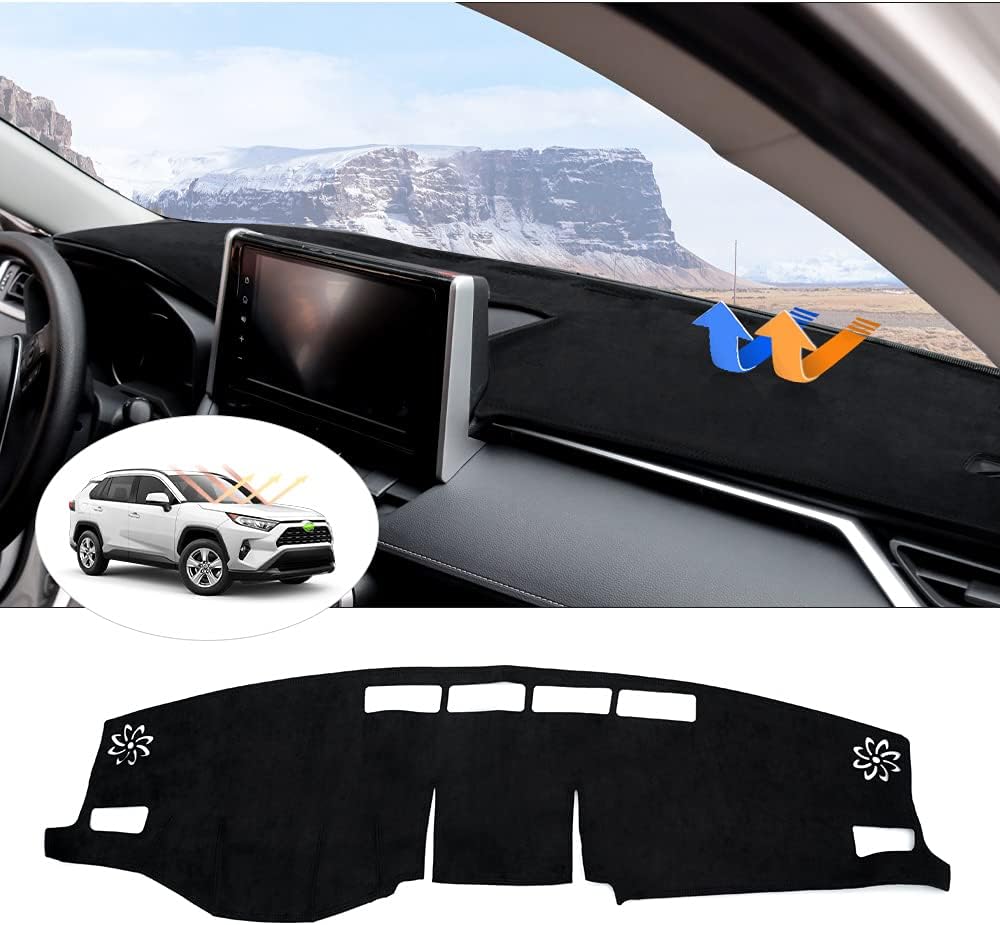 Dashboard Mat Cover for Mazda CX-5 2017-2022, Nonslip Dash Mat Protector, Pack of 2 Y7800