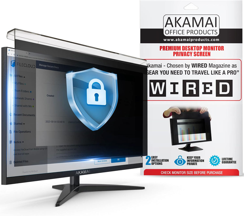 Black 24 inch Computer Privacy Screen (16:9) Pack of 2 Z215228