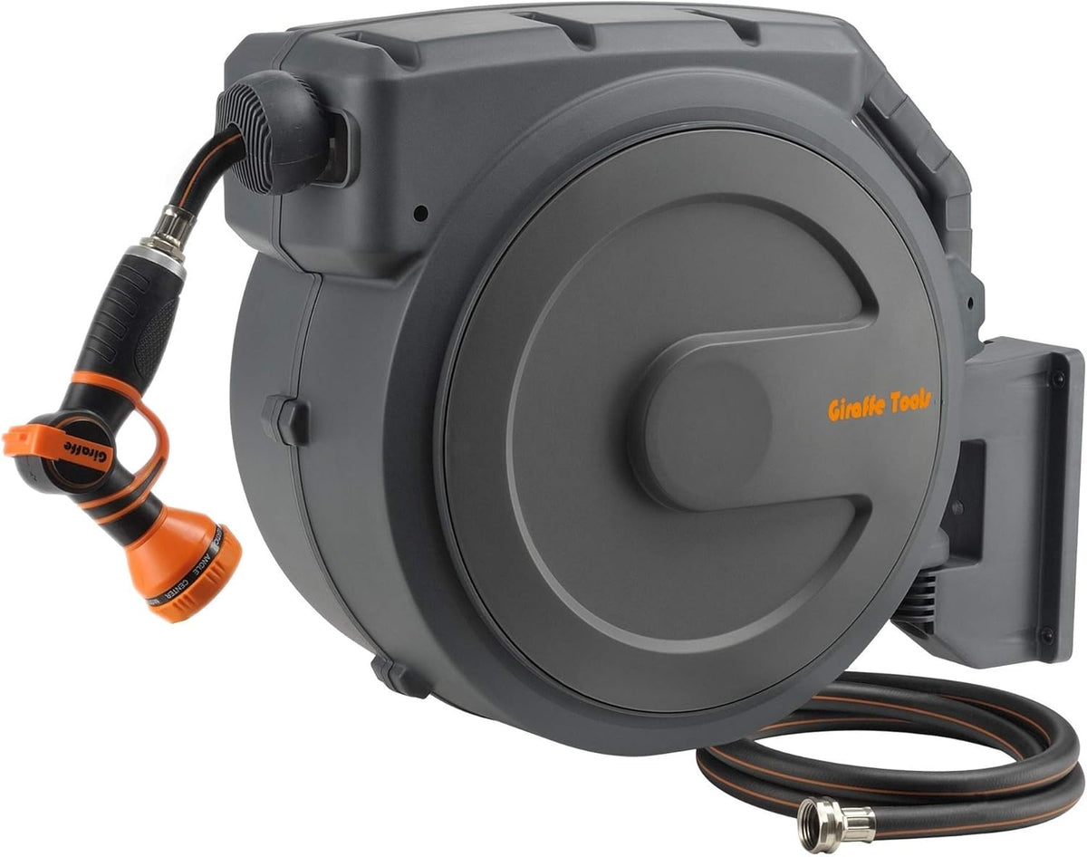 Retractable Garden Hose Reel 1/2 Inch x 130 ft Wall Mounted M11434