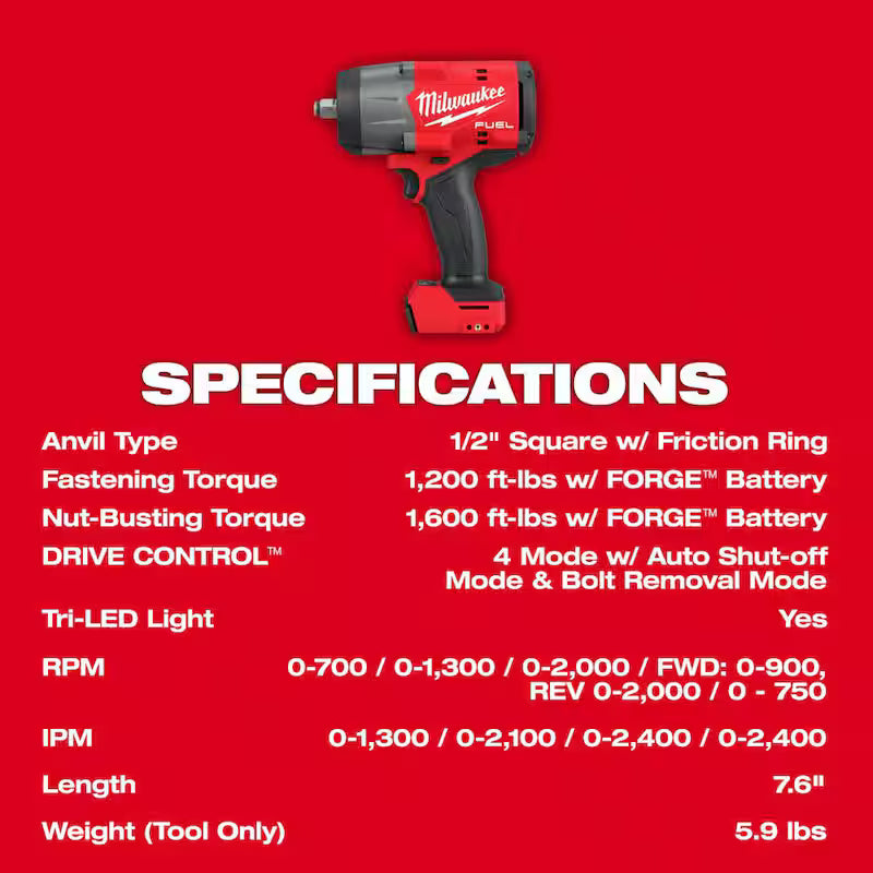 18V Lithium-Ion Brushless Cordless 1/2 in. Impact Wrench N39579